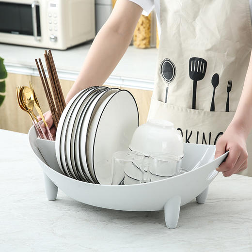 BDZN新款厨房餐具碗碟沥水塑料置物架TZF 商品图2