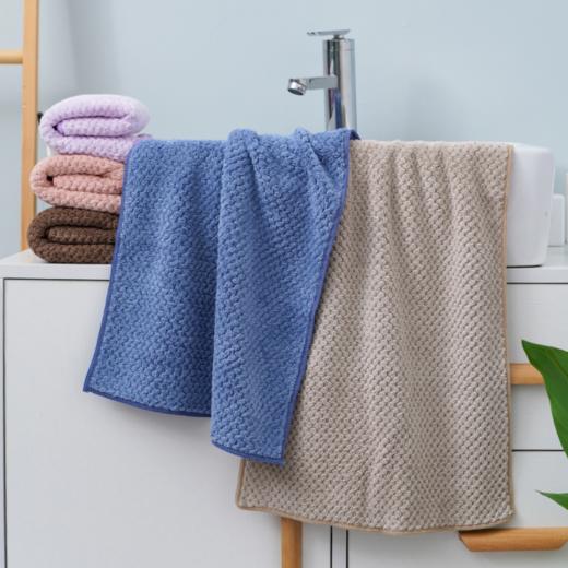 【毛巾】新款菠萝格珊瑚绒毛巾 居家日用素色成人加厚超细纤维毛巾 洗脸巾 商品图0