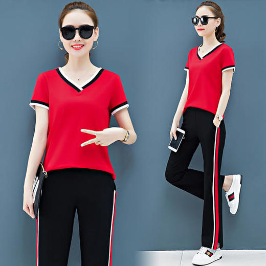 SP-QES--8218夏季新款时尚休闲宽松运动套装 商品图3