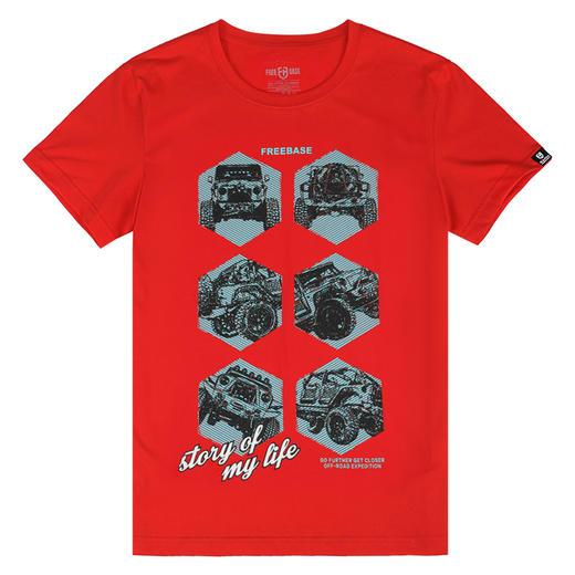 [39.9元1件] 自由基地定制防蚊虫面料合体版型夏季短袖圆领T恤个性越野图案印花汗衫MT-1630 商品图0