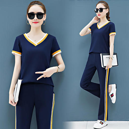 SP-QES--8218夏季新款时尚休闲宽松运动套装 商品图4