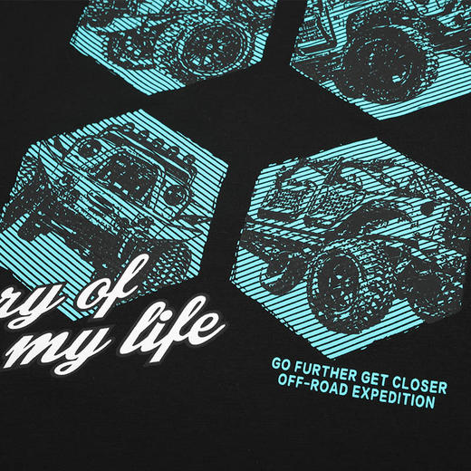 [39.9元1件] 自由基地定制防蚊虫面料合体版型夏季短袖圆领T恤个性越野图案印花汗衫MT-1630 商品图2