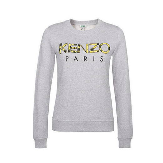 KENZO 高田贤三 女士灰色棉质圆领长袖卫衣运动衫 灰色 F952 SW775 952 93 商品图0