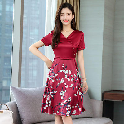 TC828830印花桑蚕丝缎面裙子 商品图4