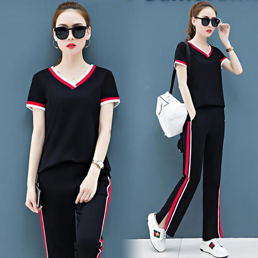 SP-QES--8218夏季新款时尚休闲宽松运动套装 商品图2