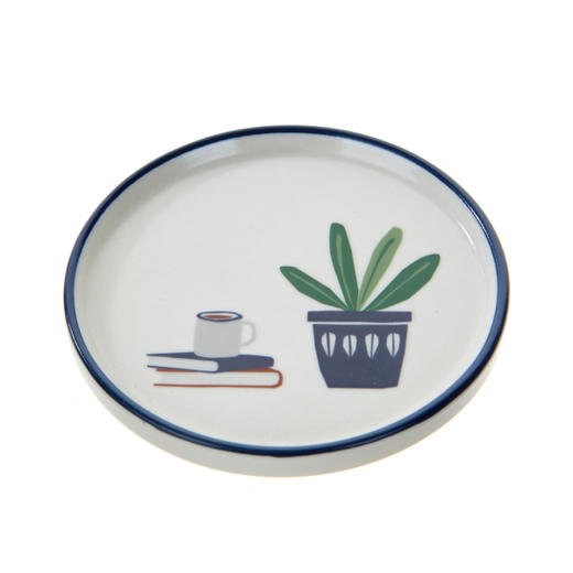 韩国 Modern House plate 餐盘迷你碟子陶瓷盘NAVY 1903377529JPY带授权招加盟代理 商品图1