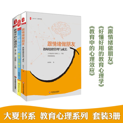 大夏书系 教育心理系列套装 跟情绪做朋友+教育中的积极心理学+教育中的心理效应 好懂好用的心理学 中小学教师 教育修养 商品图1