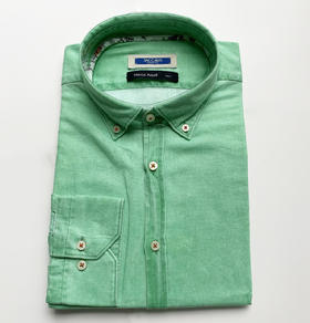 Marco Azzali 绿色长袖衬衫 C3624700