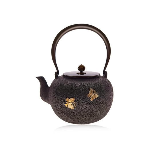 双蝴花舞手工铸铁壶 商品图2