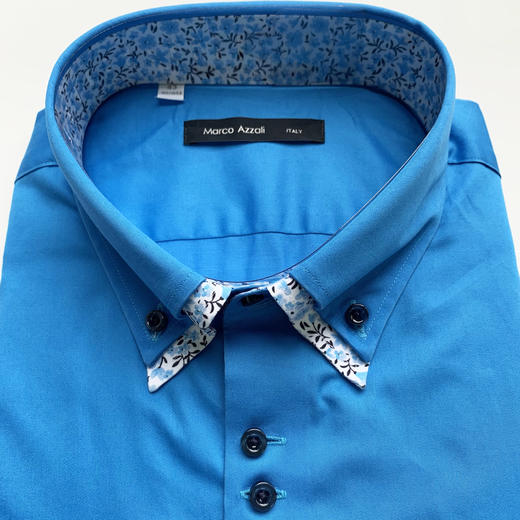 Marco Azzali 蓝色长袖衬衫  C3610600 商品图1