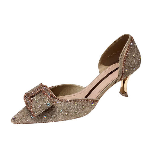 SYH-H173-18新款高跟中空尖头细跟满钻气质名媛风单鞋 商品图4