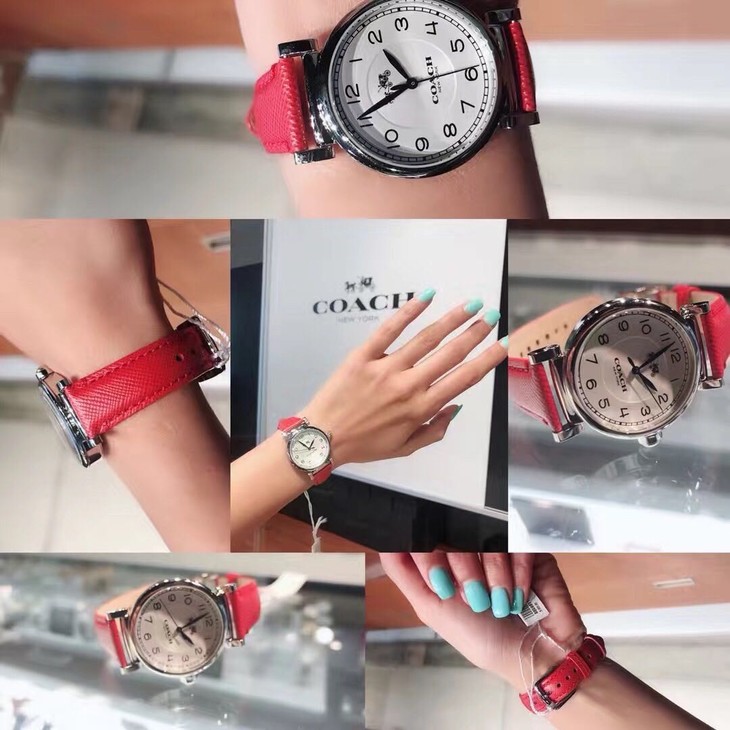 la现货7月折扣coach蔻驰石英表女镶钻手表刘雯同款