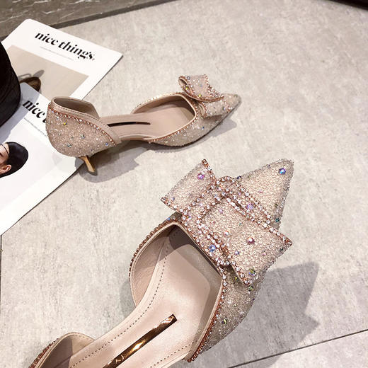 SYH-H173-18新款高跟中空尖头细跟满钻气质名媛风单鞋 商品图2