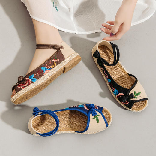 夏季民族风鱼嘴凉鞋(货号 byy02)