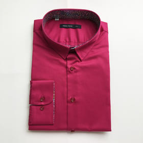 Marco Azzali 红色长袖衬衫 C3609900