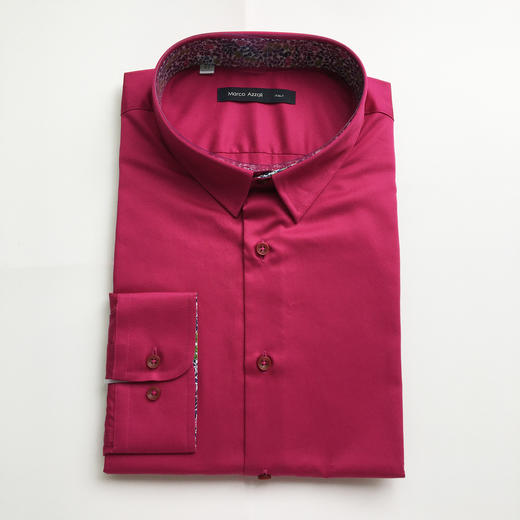 Marco Azzali 红色长袖衬衫 C3609900 商品图0