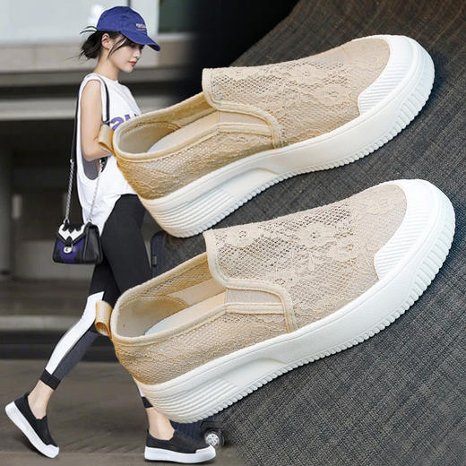 YD-1993一脚蹬渔夫鞋 2020新款小香风厚底网面透气平底懒人孕妇鞋潮 商品图2