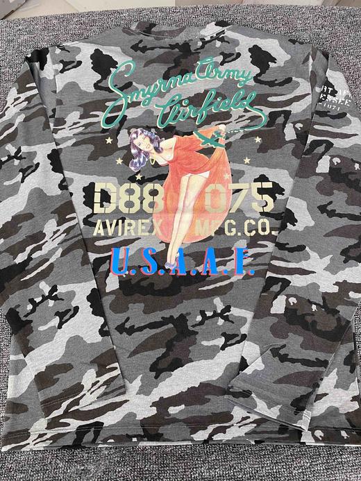 Avirex 迷彩潮款长袖T恤！日版正品 商品图0