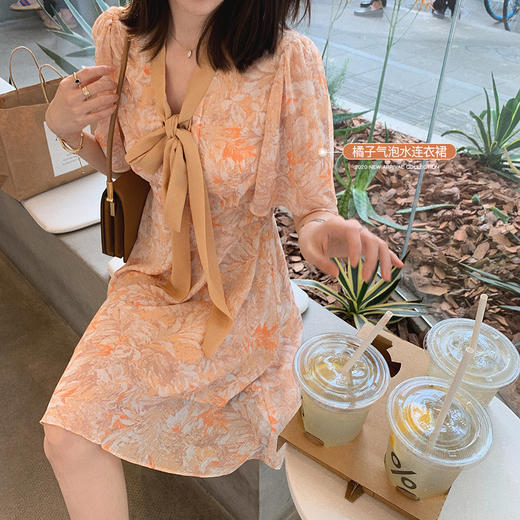 【金蘑菇菇 夏日微醺碎花系列】甜美碎花网红上衣夏轻薄雪纺衬衫 商品图1