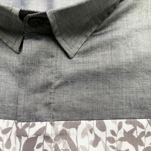 Marco Azzali 灰白拼接长袖衬衫 C3604400 商品图1