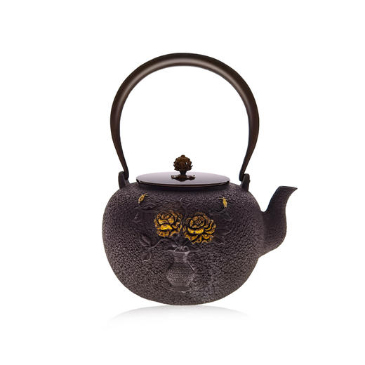 双蝴花舞手工铸铁壶 商品图1