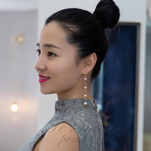 律动系列【流星】Akoya珍珠耳饰/经典作品 商品图2