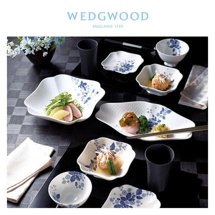 WEDGWOOD玮致活靛蓝草莓夫妻碗骨瓷对碗家用瓷碗小饭碗碗具套装 商品图2