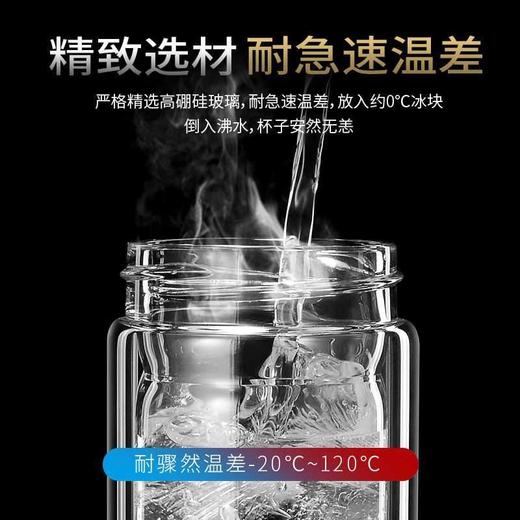 【创意水杯子】双层透明玻璃杯 便携带盖过滤 泡茶杯大容量 商品图2