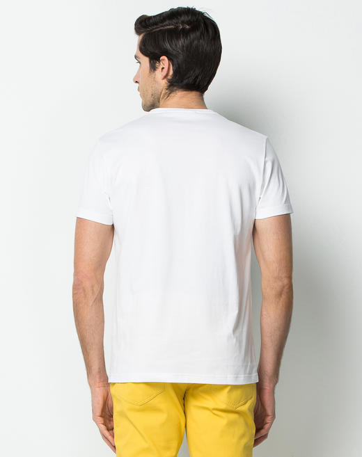 Marco Azzali 白色全棉印花圆领T恤 T3854300 商品图1