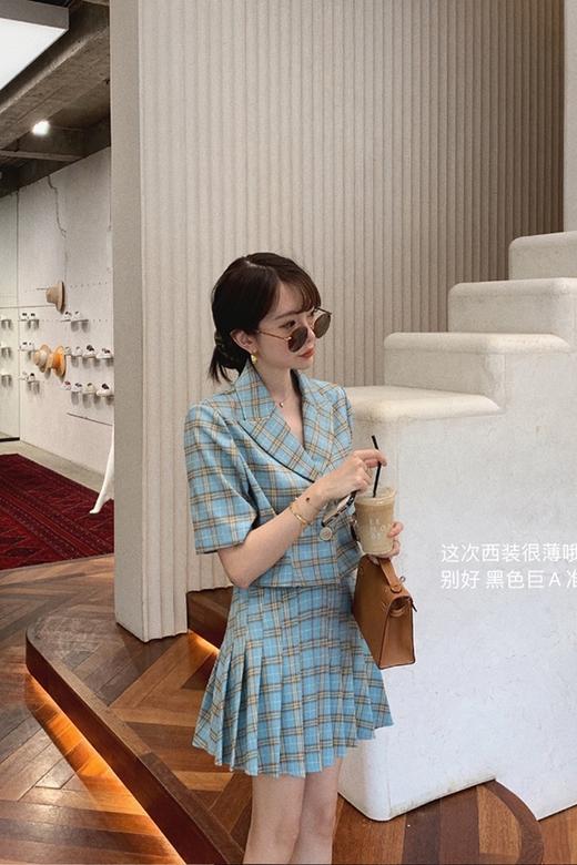 【金蘑菇菇 city girl西装套装】网红格子伞裙女！不退不换！ 商品图4