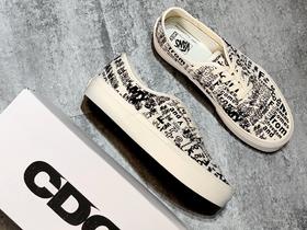 限量版VANS VAULT x COMME des GARCONS Authentic LX CDG 涂鸦联名‼️ 原厂硫化工艺 二代新版原盒 上脚经典百搭 川久保龄又一经典之作官方 尺码：35-44