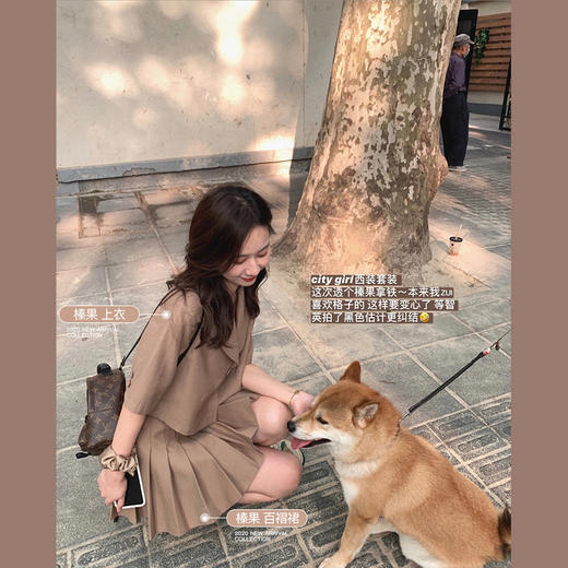 【金蘑菇菇 city girl西装套装】网红格子伞裙女！不退不换！ 商品图2