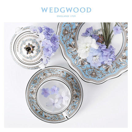 WEDGWOOD玮致活丝绸之路骨瓷带盖马克杯咖啡杯水杯杯子茶杯家用 商品图1