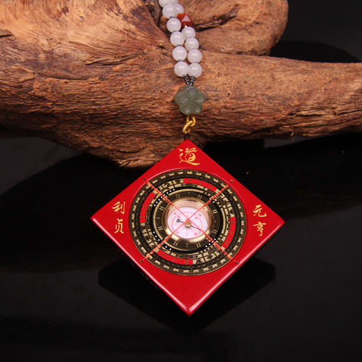 白玉喜气小罗盘 五行金 商品图5