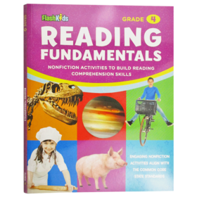 小学英语阅读理解基础四年级 英文原版 Reading Fundamentals Grade 4 进口原版小学生家庭教辅练习册 课外作业 英文版书籍