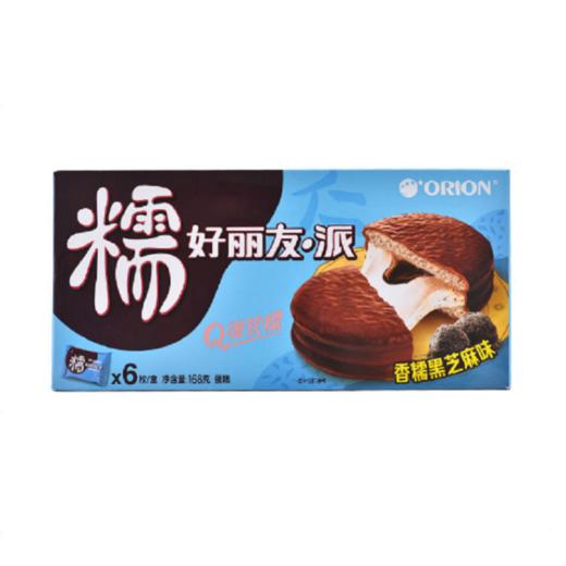 糯好丽友派香糯黑芝麻味6枚168g盒