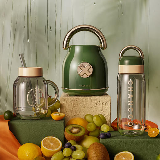 CHANCOO橙厨榨汁机便携式榨汁机多功能大容量家用养生料理机双杯果汁机 经典复古设计 商品图6