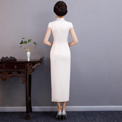 TX新品时尚气质长款端庄大气旗袍裙 商品图4