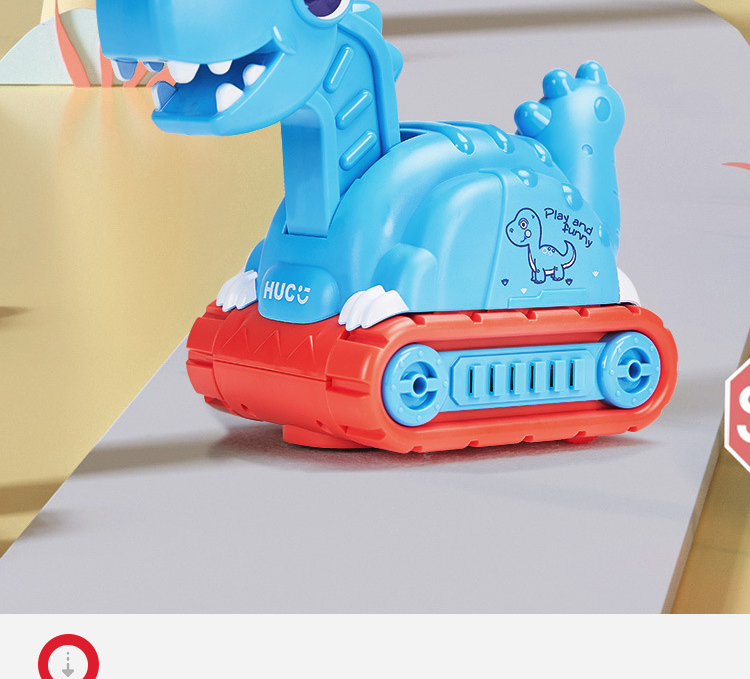 曼龙儿童玩具工程车带音乐声光万向轮宝宝玩具儿童益智恐龙小汽车