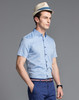 Marco Azzali 蓝色短袖衬衫 C5058600 商品缩略图2