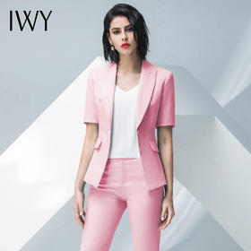 IWY/粉色西装长裤套装CP10230