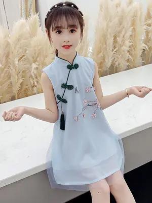 HGY-82071新品女童气质中国风 梅花旗袍连衣裙 商品图8