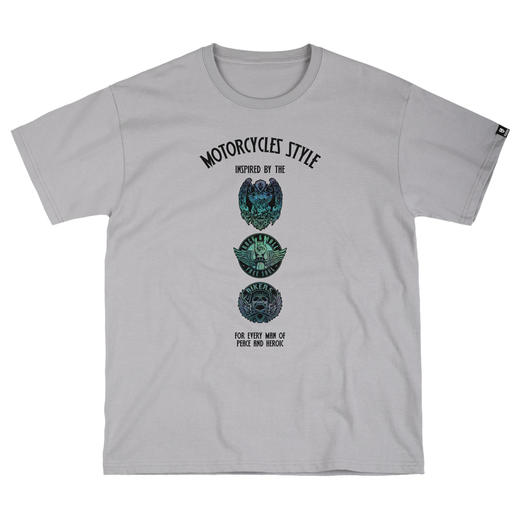 [59.9一件]自由基地宽松机车复古短袖T恤衫潮流摩托车骑行个性圆领motocycle体恤MT-1618 商品图3