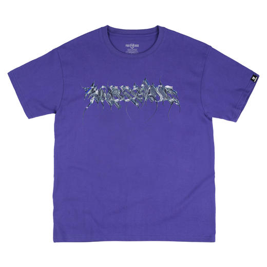 [59.9一件]自由基地未来科技感金属字体印花T欧美摇滚高街潮流短袖宽松体恤MT-1623 商品图3