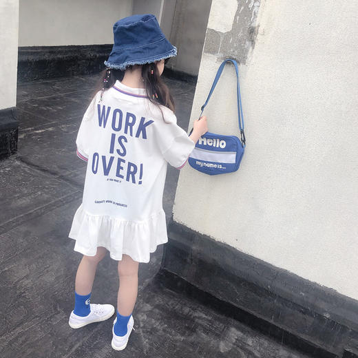 KC-韩版2020新款POLO裙子翻领中大童短袖裙 商品图1