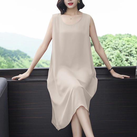 XFFS-8828夏季吊带内搭衬裙   中长款无袖背心裙 商品图4