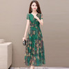YWE-AEZ-JBAL19A58气质减龄时尚大码印花雪纺连衣裙 商品缩略图0