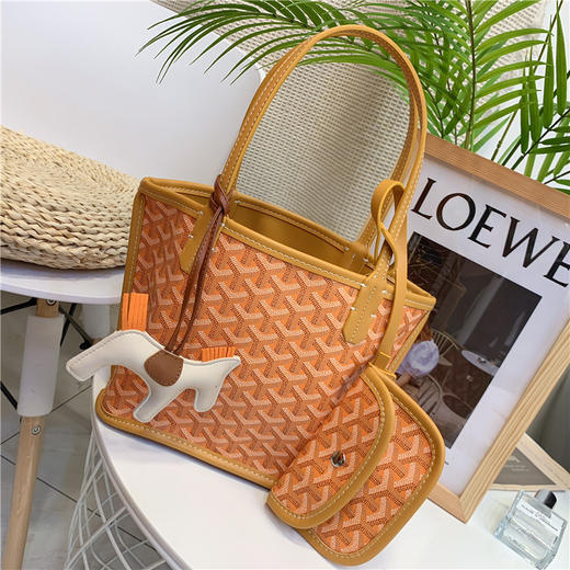 ASN-s0076王菲同款手拎包 韩国东大门涂鸦狗牙包购物袋菜篮子手提子母包 商品图0