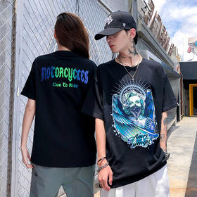 [59.9一件]20夏季圆领休闲新款修身全棉翅膀男装潮牌情侣个性文化半袖T恤衫 MT-1623