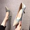 FM-691-18猫跟鞋   2020新款法式高跟鞋女细跟尖头单鞋 商品缩略图0